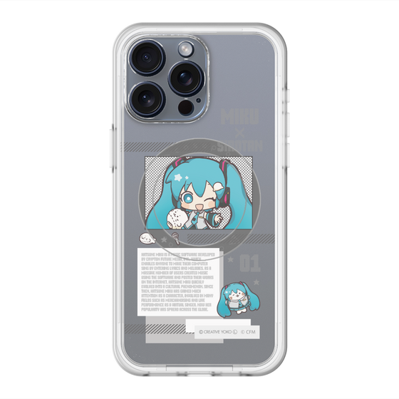 スリムプロテクションプレミアムケース with MagSafe［ しろたん×初音ミク - 初音ミク - インフォグラフィック ］