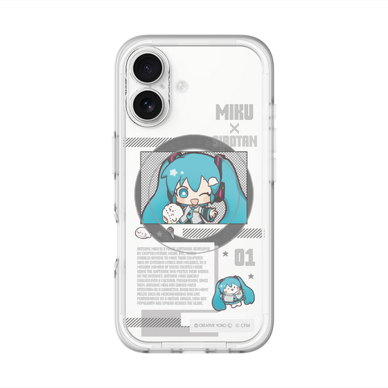 スリムプロテクションプレミアムケース with MagSafe［ しろたん×初音ミク - 初音ミク - インフォグラフィック ］