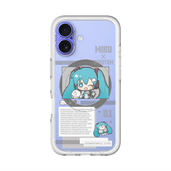 スリムプロテクションプレミアムケース with MagSafe［ しろたん×初音ミク - 初音ミク - インフォグラフィック ］