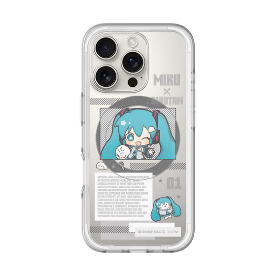 スリムプロテクションプレミアムケース with MagSafe［ しろたん×初音ミク - 初音ミク - インフォグラフィック ］