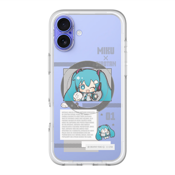 スリムプロテクションプレミアムケース with MagSafe［ しろたん×初音ミク - 初音ミク - インフォグラフィック ］