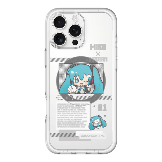 スリムプロテクションプレミアムケース with MagSafe［ しろたん×初音ミク - 初音ミク - インフォグラフィック ］