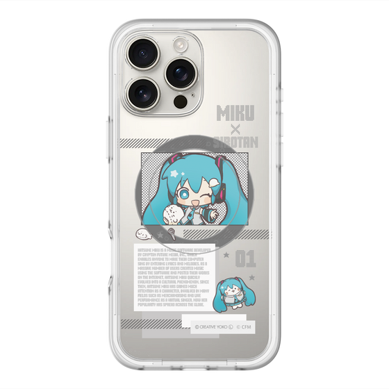 スリムプロテクションプレミアムケース with MagSafe［ しろたん×初音ミク - 初音ミク - インフォグラフィック ］
