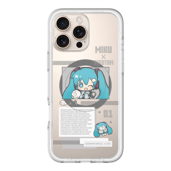 スリムプロテクションプレミアムケース with MagSafe［ しろたん×初音ミク - 初音ミク - インフォグラフィック ］
