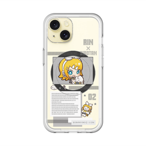 スリムプロテクションプレミアムケース with MagSafe［ しろたん×初音ミク - 鏡音リン - インフォグラフィック ］