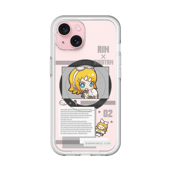 スリムプロテクションプレミアムケース with MagSafe［ しろたん×初音ミク - 鏡音リン - インフォグラフィック ］