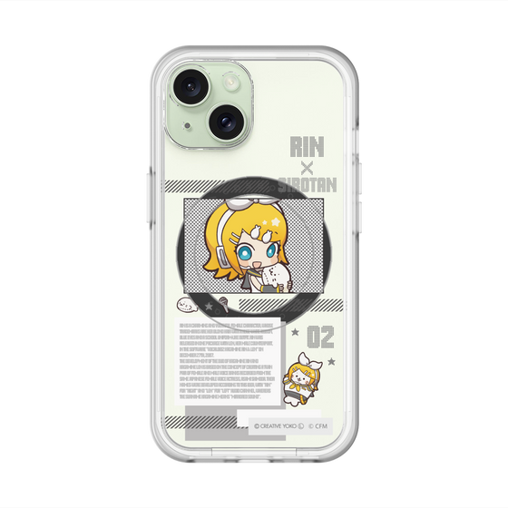 スリムプロテクションプレミアムケース with MagSafe［ しろたん×初音ミク - 鏡音リン - インフォグラフィック ］