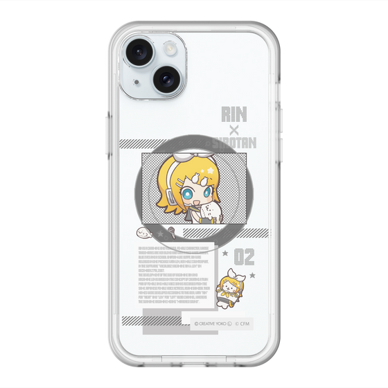 スリムプロテクションプレミアムケース with MagSafe［ しろたん×初音ミク - 鏡音リン - インフォグラフィック ］