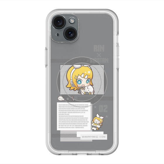 スリムプロテクションプレミアムケース with MagSafe［ しろたん×初音ミク - 鏡音リン - インフォグラフィック ］