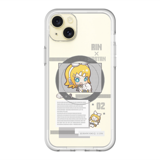 スリムプロテクションプレミアムケース with MagSafe［ しろたん×初音ミク - 鏡音リン - インフォグラフィック ］