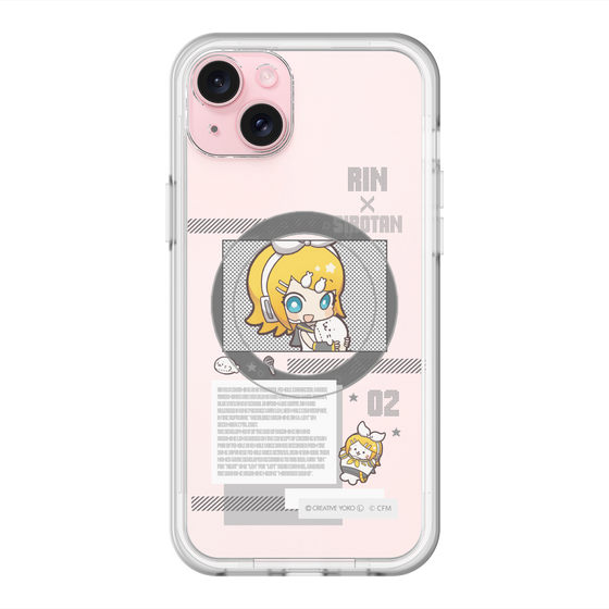 スリムプロテクションプレミアムケース with MagSafe［ しろたん×初音ミク - 鏡音リン - インフォグラフィック ］