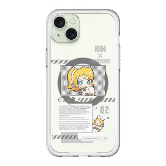 スリムプロテクションプレミアムケース with MagSafe［ しろたん×初音ミク - 鏡音リン - インフォグラフィック ］