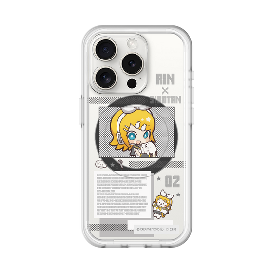 スリムプロテクションプレミアムケース with MagSafe［ しろたん×初音ミク - 鏡音リン - インフォグラフィック ］