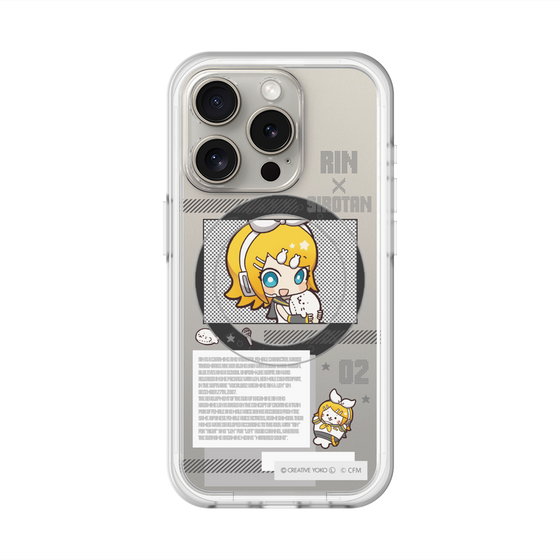 スリムプロテクションプレミアムケース with MagSafe［ しろたん×初音ミク - 鏡音リン - インフォグラフィック ］