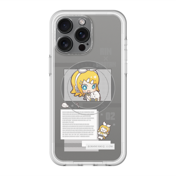 スリムプロテクションプレミアムケース with MagSafe［ しろたん×初音ミク - 鏡音リン - インフォグラフィック ］