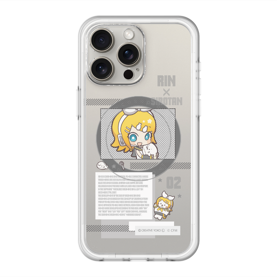 スリムプロテクションプレミアムケース with MagSafe［ しろたん×初音ミク - 鏡音リン - インフォグラフィック ］