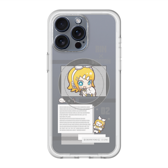 スリムプロテクションプレミアムケース with MagSafe［ しろたん×初音ミク - 鏡音リン - インフォグラフィック ］