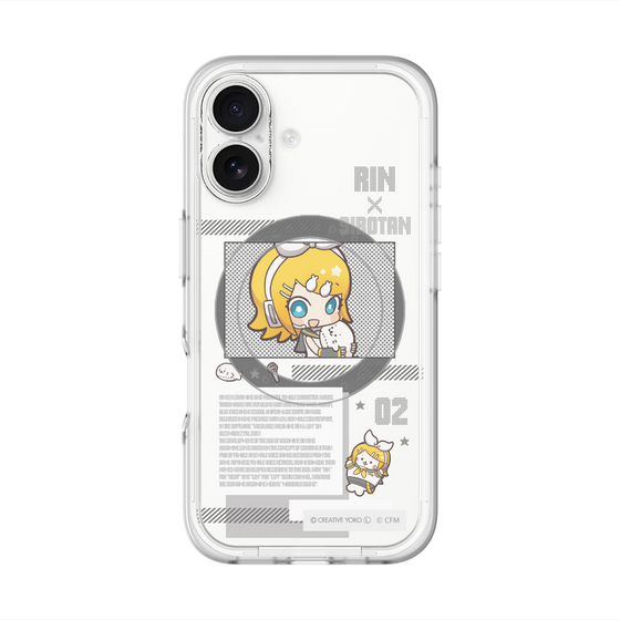 スリムプロテクションプレミアムケース with MagSafe［ しろたん×初音ミク - 鏡音リン - インフォグラフィック ］