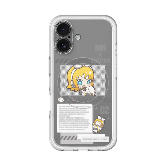 スリムプロテクションプレミアムケース with MagSafe［ しろたん×初音ミク - 鏡音リン - インフォグラフィック ］