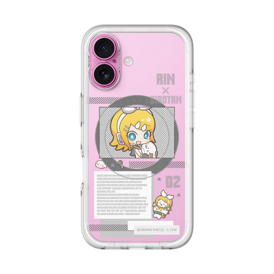 スリムプロテクションプレミアムケース with MagSafe［ しろたん×初音ミク - 鏡音リン - インフォグラフィック ］