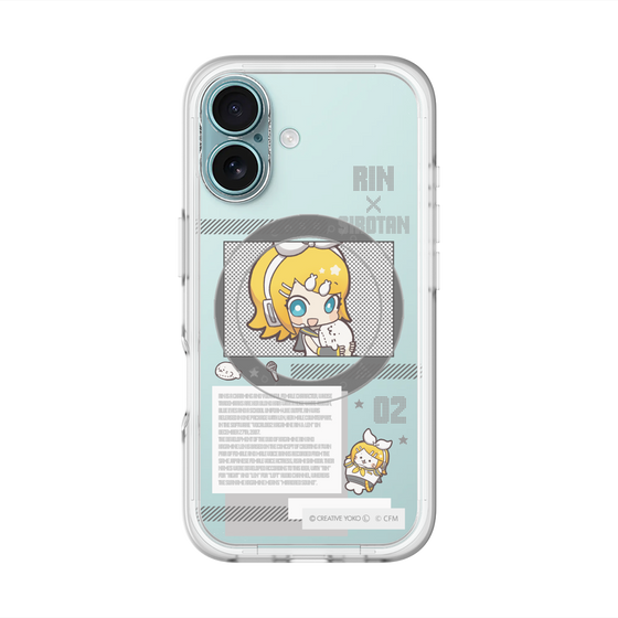 スリムプロテクションプレミアムケース with MagSafe［ しろたん×初音ミク - 鏡音リン - インフォグラフィック ］