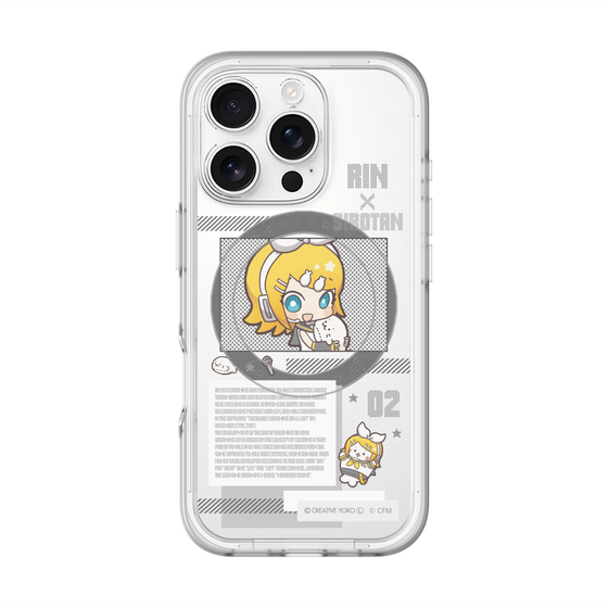 スリムプロテクションプレミアムケース with MagSafe［ しろたん×初音ミク - 鏡音リン - インフォグラフィック ］