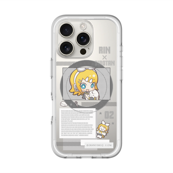 スリムプロテクションプレミアムケース with MagSafe［ しろたん×初音ミク - 鏡音リン - インフォグラフィック ］