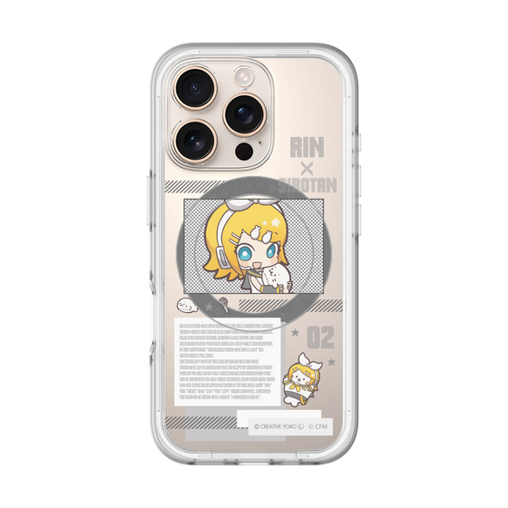 スリムプロテクションプレミアムケース with MagSafe［ しろたん×初音ミク - 鏡音リン - インフォグラフィック ］