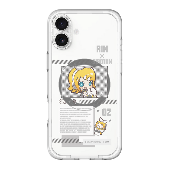 スリムプロテクションプレミアムケース with MagSafe［ しろたん×初音ミク - 鏡音リン - インフォグラフィック ］