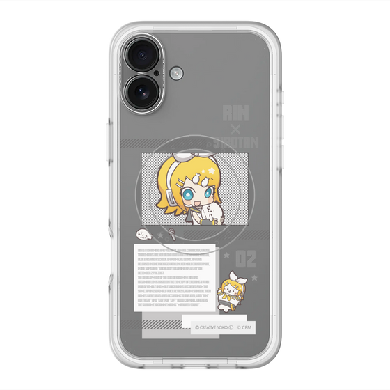 スリムプロテクションプレミアムケース with MagSafe［ しろたん×初音ミク - 鏡音リン - インフォグラフィック ］