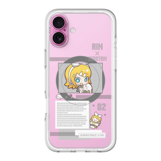 スリムプロテクションプレミアムケース with MagSafe［ しろたん×初音ミク - 鏡音リン - インフォグラフィック ］