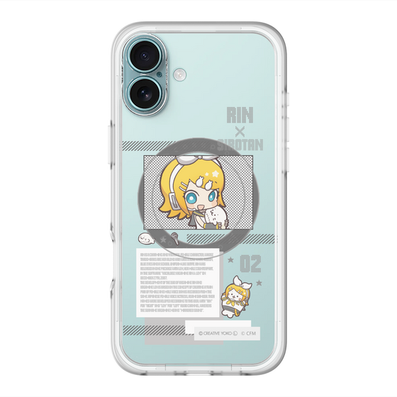 スリムプロテクションプレミアムケース with MagSafe［ しろたん×初音ミク - 鏡音リン - インフォグラフィック ］