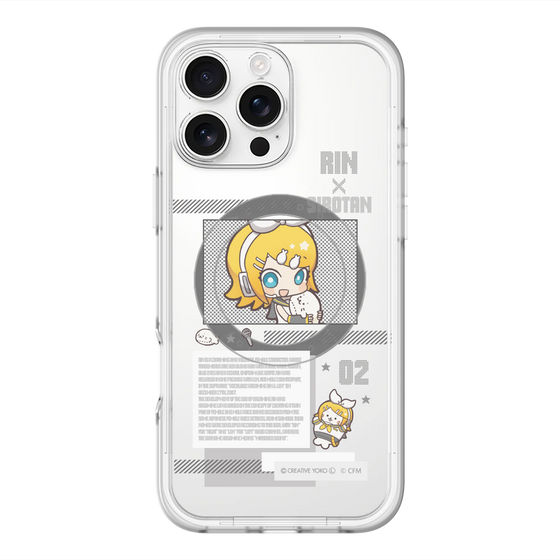 スリムプロテクションプレミアムケース with MagSafe［ しろたん×初音ミク - 鏡音リン - インフォグラフィック ］