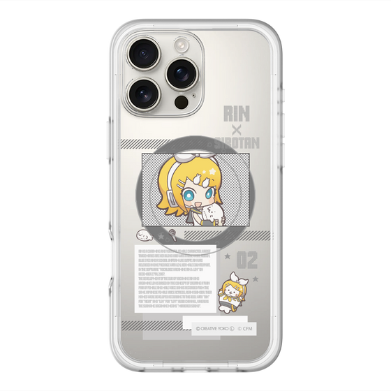 スリムプロテクションプレミアムケース with MagSafe［ しろたん×初音ミク - 鏡音リン - インフォグラフィック ］