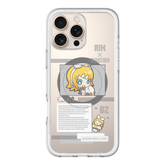 スリムプロテクションプレミアムケース with MagSafe［ しろたん×初音ミク - 鏡音リン - インフォグラフィック ］