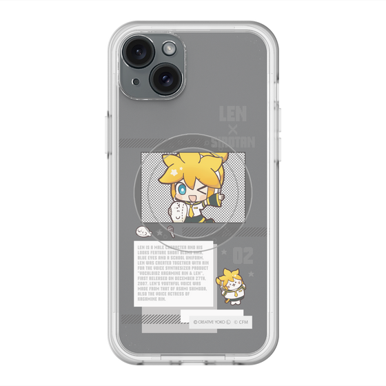 スリムプロテクションプレミアムケース with MagSafe［ しろたん×初音ミク - 鏡音レン - インフォグラフィック ］