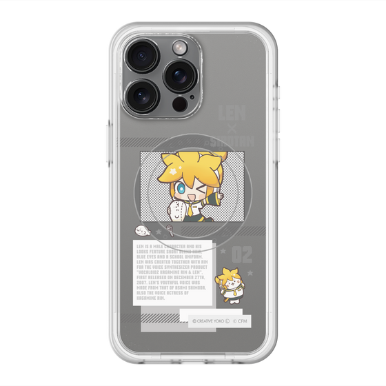 スリムプロテクションプレミアムケース with MagSafe［ しろたん×初音ミク - 鏡音レン - インフォグラフィック ］
