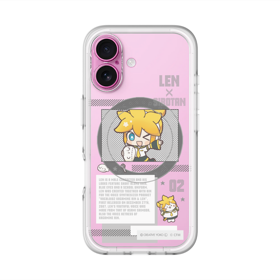 スリムプロテクションプレミアムケース with MagSafe［ しろたん×初音ミク - 鏡音レン - インフォグラフィック ］