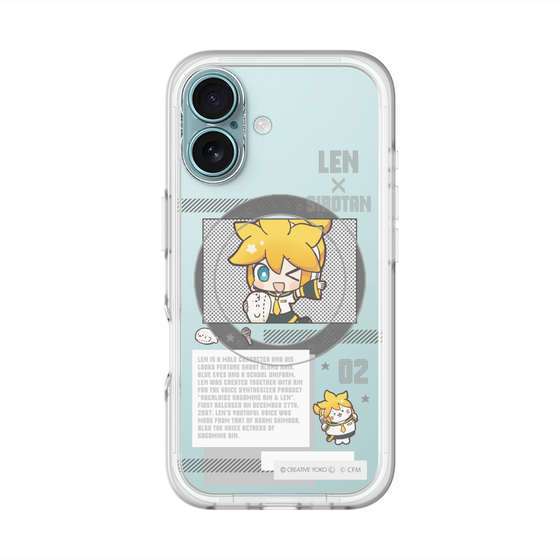 スリムプロテクションプレミアムケース with MagSafe［ しろたん×初音ミク - 鏡音レン - インフォグラフィック ］