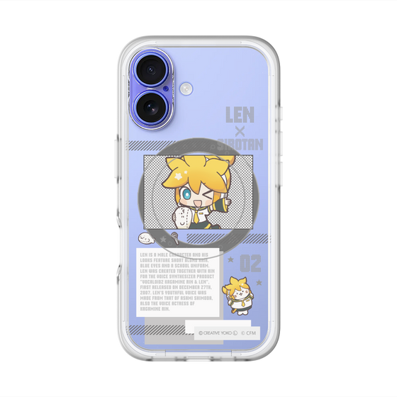 スリムプロテクションプレミアムケース with MagSafe［ しろたん×初音ミク - 鏡音レン - インフォグラフィック ］