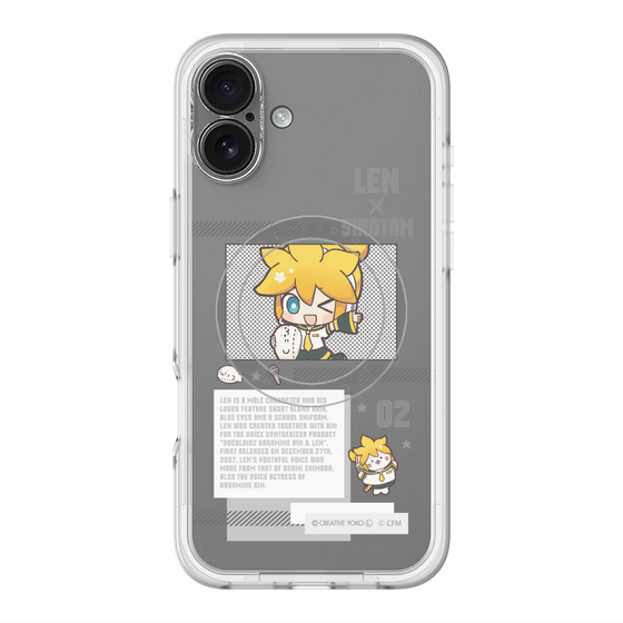スリムプロテクションプレミアムケース with MagSafe［ しろたん×初音ミク - 鏡音レン - インフォグラフィック ］
