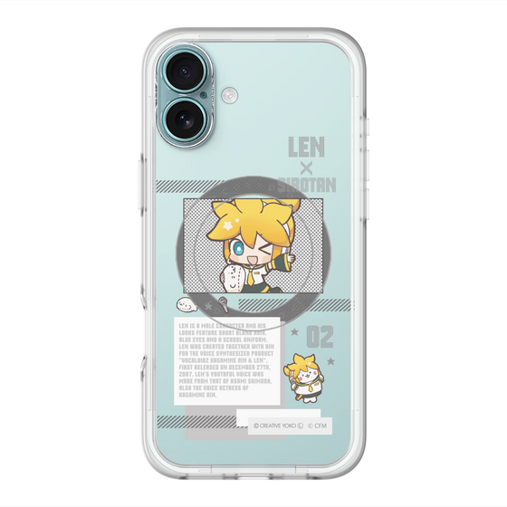 スリムプロテクションプレミアムケース with MagSafe［ しろたん×初音ミク - 鏡音レン - インフォグラフィック ］