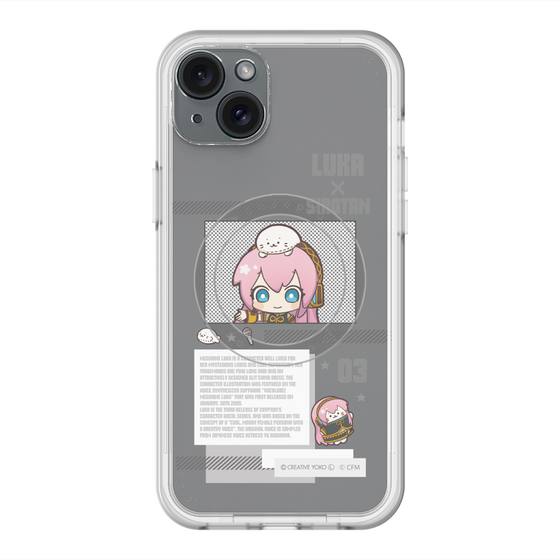 スリムプロテクションプレミアムケース with MagSafe［ しろたん×初音ミク - 巡音ルカ - インフォグラフィック ］