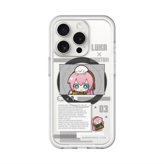 スリムプロテクションプレミアムケース with MagSafe［ しろたん×初音ミク - 巡音ルカ - インフォグラフィック ］