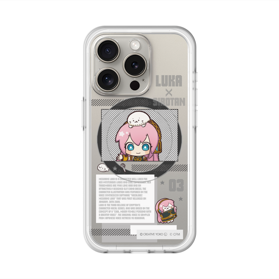 スリムプロテクションプレミアムケース with MagSafe［ しろたん×初音ミク - 巡音ルカ - インフォグラフィック ］