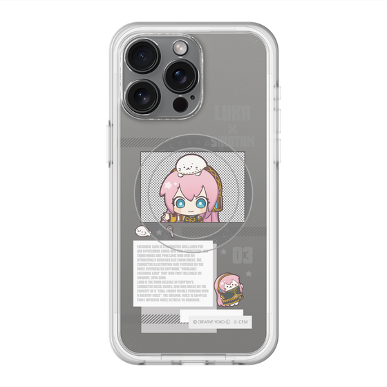 スリムプロテクションプレミアムケース with MagSafe［ しろたん×初音ミク - 巡音ルカ - インフォグラフィック ］