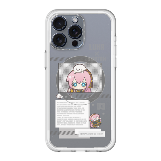 スリムプロテクションプレミアムケース with MagSafe［ しろたん×初音ミク - 巡音ルカ - インフォグラフィック ］