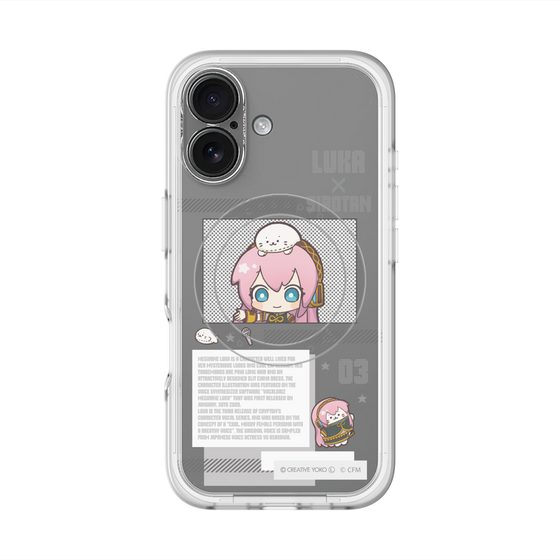 スリムプロテクションプレミアムケース with MagSafe［ しろたん×初音ミク - 巡音ルカ - インフォグラフィック ］