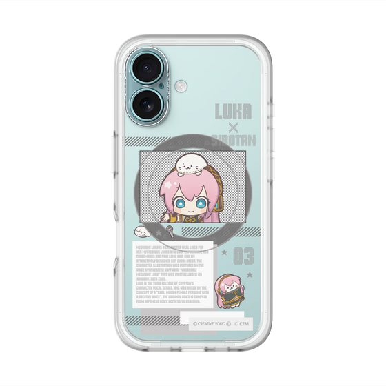 スリムプロテクションプレミアムケース with MagSafe［ しろたん×初音ミク - 巡音ルカ - インフォグラフィック ］