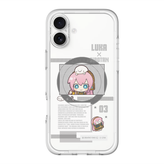 スリムプロテクションプレミアムケース with MagSafe［ しろたん×初音ミク - 巡音ルカ - インフォグラフィック ］